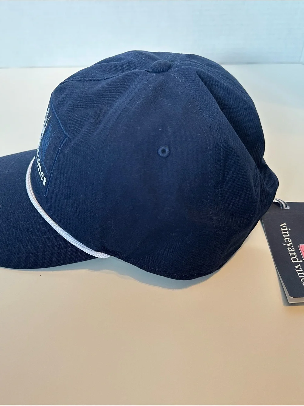 Vineyard Vines Offshore Panel Canvas Snapback Hat NWT Navy Rope Cap